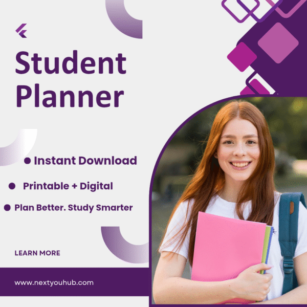 Ultimate Student Planner 2025 – Stay Organized, Boost Productivity & Achieve Your Study Goals